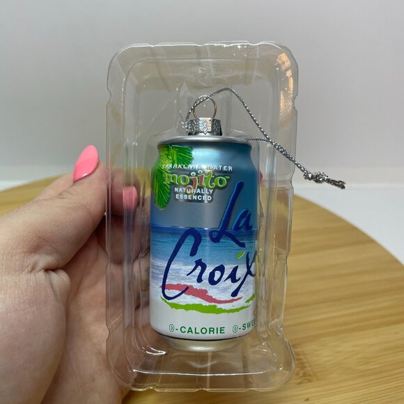 Lacroix Mojito Blue White Christmas Ornament Sparkling Water Can Holiday - Picture 2 of 6
